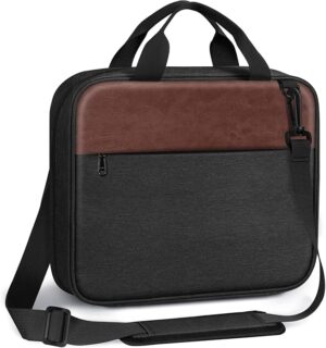 Bible Accessories: Bible Cover, Black Canvas with Brown Vinyl accent XL (fits the Grace Study Bible, Large Print) 644396