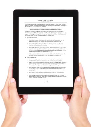 eBook: Weekly Bible Classes